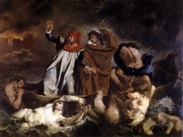  Delacroix Canvas - The Barque of Dante Romantic Eugene Delacroix